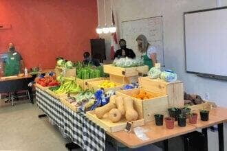 Students and volunteers at PE Learning Centre acquire skills through the PEC Fresh Food Market.